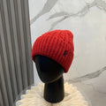 Ralph Lauren Hat Brick Red Contrast Pony Ribbed Cuff Beanie