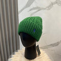 Ralph Lauren Hat Green Blue Pony Folded Rib Beanie