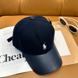 Ralph Lauren Hat Navy Curved-Brim Pony Baseball Cap
