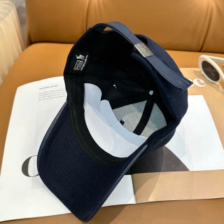 Ralph Lauren Hat Navy Curved-Brim Pony Baseball Cap