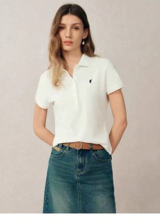 Ralph Lauren Women's Five Button Cotton Polo Shirt