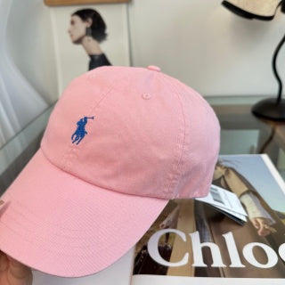 Ralph Lauren Hat Pink Blue Pony Classic Baseball Cap