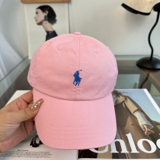 Ralph Lauren Hat Pink Blue Pony Classic Baseball Cap
