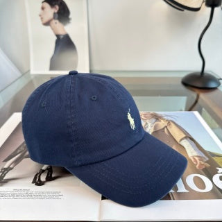 Ralph Lauren Hat Deep Navy Yellow Pony Baseball Cap