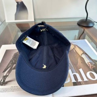 Ralph Lauren Hat Deep Navy Yellow Pony Baseball Cap