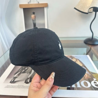 Ralph Lauren Hat Dark Navy Pony Script-Detail Baseball Cap