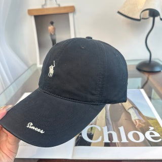 Ralph Lauren Hat Dark Navy Pony Script-Detail Baseball Cap
