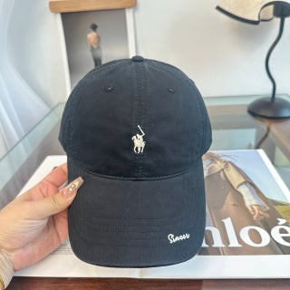 Ralph Lauren Hat Dark Navy Pony Script-Detail Baseball Cap