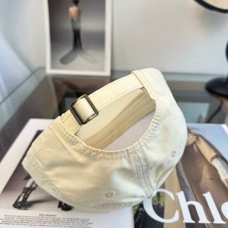 Ralph Lauren Hat Cream Pony Script-Brim Baseball Cap