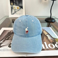 Ralph Lauren Hat Light Blue Washed Pony Baseball Cap