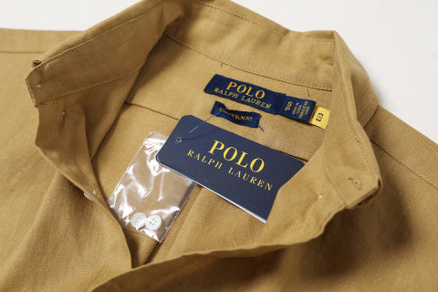 Ralph Lauren Shirt Linen Short Sleeve Classic Button Down Shirt
