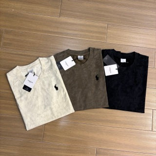Ralph Lauren T-shirt Washed Ribbed Neck Short Sleeve Tee