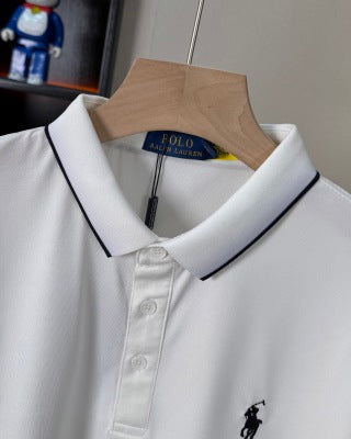 Ralph Lauren Contrast Trim Cotton Polo Shirt