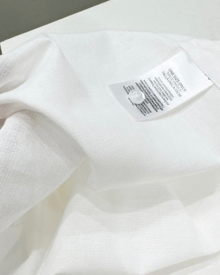 Ralph Lauren Shirt Contrast Embroidered Tencel Linen Blend Long Sleeve Shirt