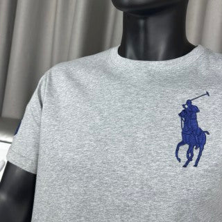 Ralph Lauren T-shirt Gray Big Pony Number Sleeve Crewneck Tee