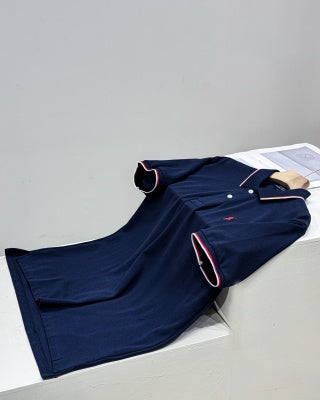 Ralph Lauren Tipped Collar Cotton Mesh Polo Shirt